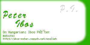 peter ibos business card